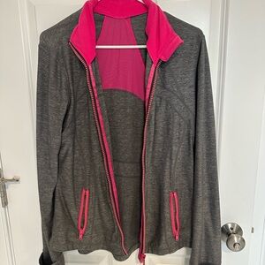 Women's Gray and Pink define luon Jacket